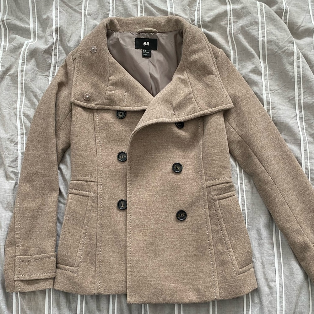 H&M Tan Peacoat